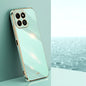 For Honor X6b XINLI Straight 6D Plating Gold Edge TPU Phone Case(Mint Green)
