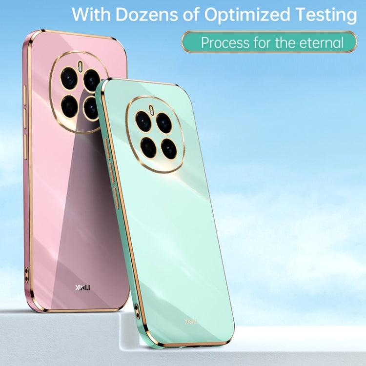 For Honor Magic7 XINLI Straight 6D Plating Gold Edge TPU Phone Case(Mint Green)