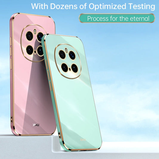 For Honor Magic7 Pro XINLI Straight 6D Plating Gold Edge TPU Phone Case(Pink)