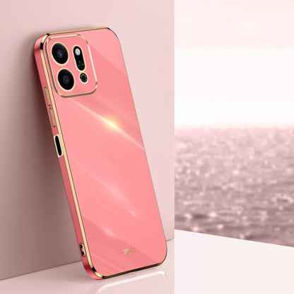 For Honor Play9T 5G XINLI Straight 6D Plating Gold Edge TPU Phone Case(Hawthorn Red)