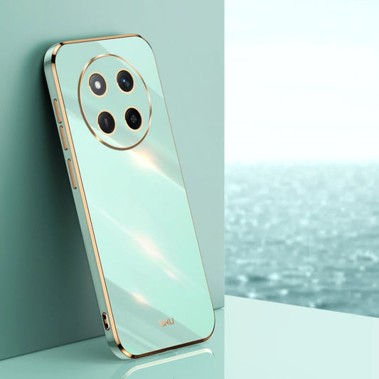 For Honor X60 Pro XINLI Straight 6D Plating Gold Edge TPU Phone Case(Mint Green)