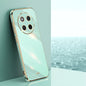 For Honor X60 Pro XINLI Straight 6D Plating Gold Edge TPU Phone Case(Mint Green)