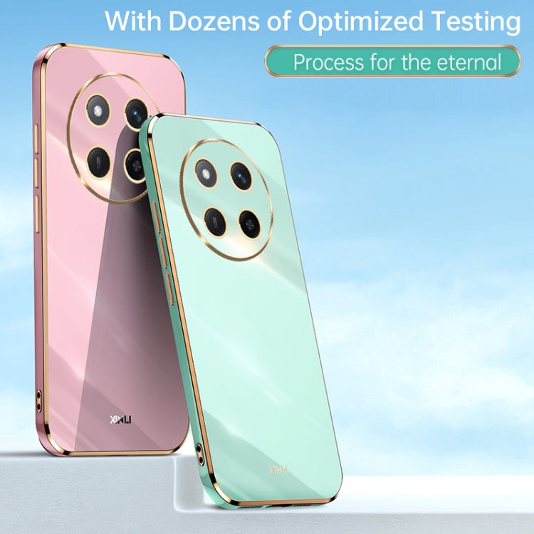 For Honor X60 Pro XINLI Straight 6D Plating Gold Edge TPU Phone Case(Mint Green)