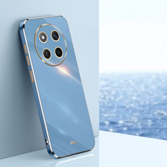 For Honor X60 Pro XINLI Straight 6D Plating Gold Edge TPU Phone Case(Celestial Blue)