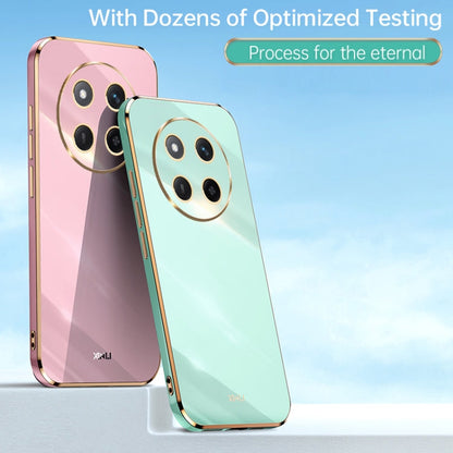 For Honor X60 Pro XINLI Straight 6D Plating Gold Edge TPU Phone Case(Cherry Purple)