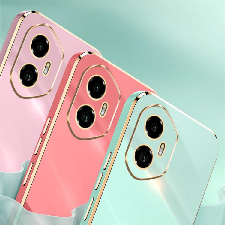 For Honor 300 XINLI Straight 6D Plating Gold Edge TPU Phone Case(Mint Green)
