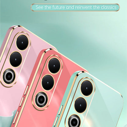 For OnePlus Ace 3V XINLI Straight 6D Plating Gold Edge TPU Phone Case(Pink)