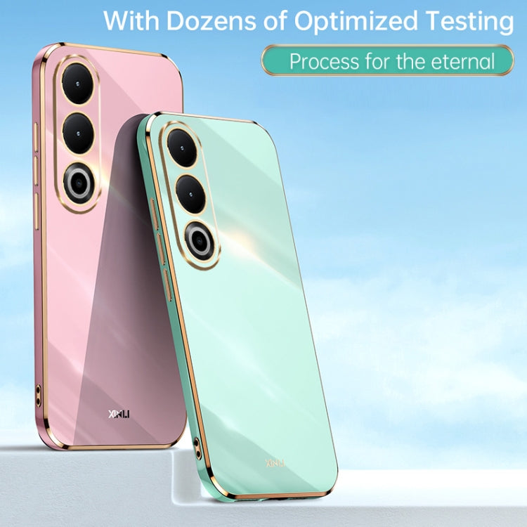 For OnePlus Ace 3V XINLI Straight 6D Plating Gold Edge TPU Phone Case(Celestial Blue)