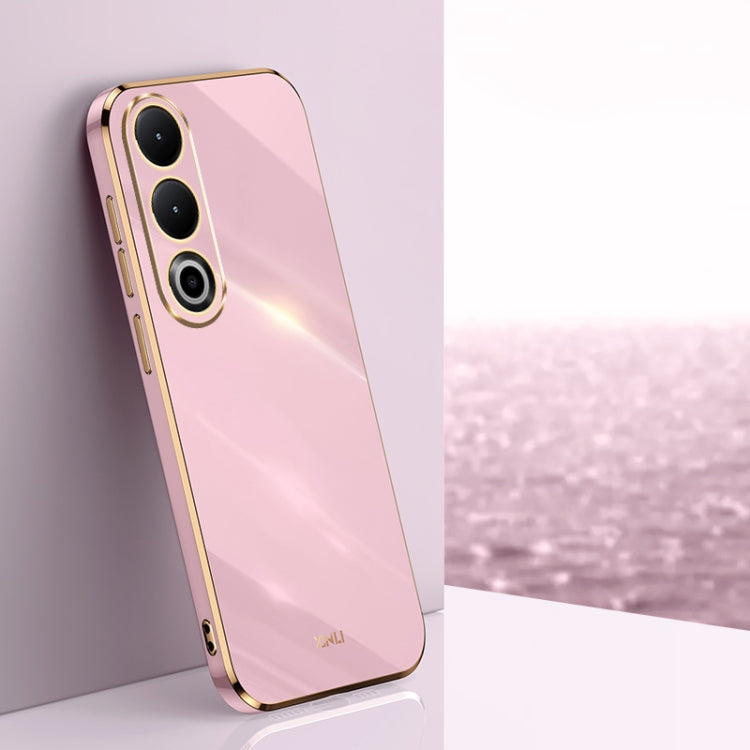 For OnePlus Ace 3V XINLI Straight 6D Plating Gold Edge TPU Phone Case(Cherry Purple)