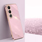 For OnePlus Ace 3V XINLI Straight 6D Plating Gold Edge TPU Phone Case(Cherry Purple)