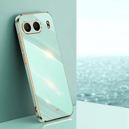 Pour Étui de Téléphone en TPU Plaqué Or Droit 6D XINLI pour OnePlus Nord 4 (Vert Menthe)