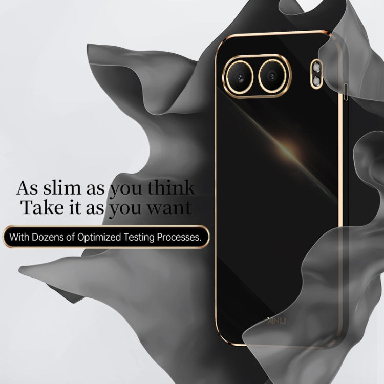 Pour Étui de Téléphone en TPU Plaqué Or Droit 6D XINLI pour OnePlus Nord 4 (Vert Menthe)