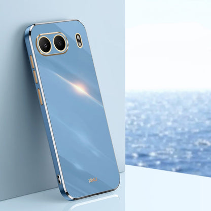 For OnePlus Nord 4 XINLI Straight 6D Plating Gold Edge TPU Phone Case(Celestial Blue)
