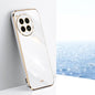 For OnePlus Ace 3 Pro XINLI Straight 6D Plating Gold Edge TPU Phone Case(White)