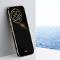 For OnePlus 13 XINLI Straight 6D Plating Gold Edge TPU Phone Case(Black)