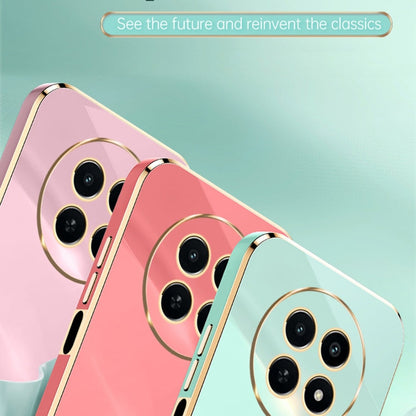 For Realme 12 5G XINLI Straight Edge 6D Electroplate TPU Phone Case(Hawthorn Red)