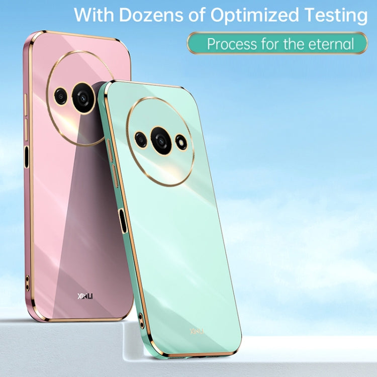 For Xiaomi Redmi A3 XINLI Straight Edge 6D Electroplate TPU Phone Case(White)