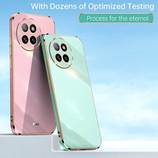 For Xiaomi Civi 4 Pro XINLI Straight Edge 6D Electroplate TPU Phone Case(Cherry Purple)