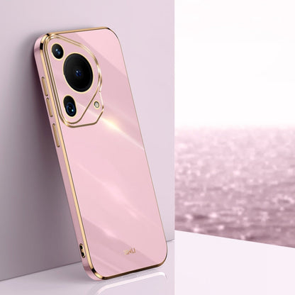 Pour Huawei Pura 70 Ultra Coque de téléphone en TPU plaqué or 6D droit XINLI (Violet Cerise)