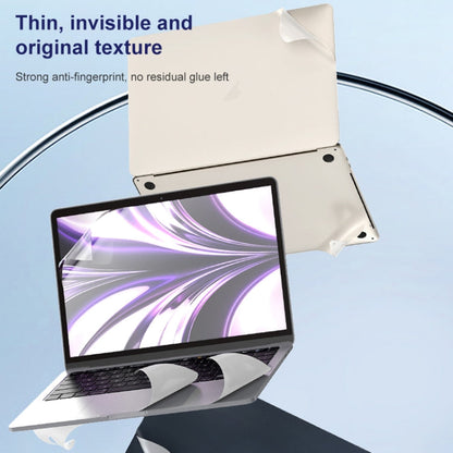 Pour MacBook Air 13,6 pouces A2681 2022 ZGA Film de protection intégral 5 en 1 pour ordinateur portable (argent)