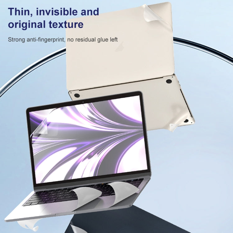 For MacBook Air 13.6 inch A2681 2022 ZGA 5 in 1 Laptop All-round Protective Film(Black)