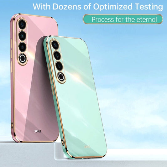 Pour Meizu 20 Pro 5G XINLI Coque de téléphone en TPU électrolytique 6D à bords droits (Bleu Céleste)