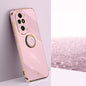 For Honor 200 Pro XINLI Straight 6D Plating Gold Edge TPU Shockproof Case with Ring Holder(Cherry Purple)