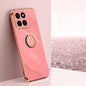 For Honor Play 60 Plus XINLI Straight 6D Plating Gold Edge TPU Shockproof Case with Ring Holder(Hawthorn Red)