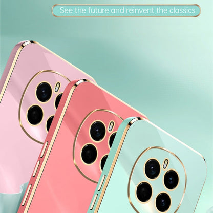 For Honor Magic7 XINLI Straight 6D Plating Gold Edge TPU Shockproof Case with Ring Holder(Pink)