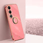 For OnePlus Ace 3V XINLI Straight Edge 6D Electroplate TPU Phone Case with Ring Holder(Hawthorn Red)