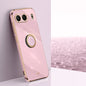 For OnePlus Nord 4 XINLI Straight Edge 6D Electroplate TPU Phone Case with Ring Holder(Cherry Purple)