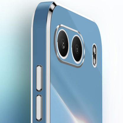 For OnePlus Nord 4 XINLI Straight Edge 6D Electroplate TPU Phone Case with Ring Holder(Black)