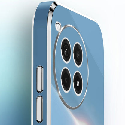 For OnePlus Ace 3 Pro XINLI Straight Edge 6D Electroplate TPU Phone Case with Ring Holder(Hawthorn Red)