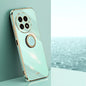 Pour étui de téléphone en TPU XINLI Straight Edge 6D Electroplate avec support de bague pour OnePlus 13 (Vert Menthe)