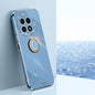 For OnePlus 13 XINLI Straight Edge 6D Electroplate TPU Phone Case with Ring Holder(Celestial Blue)