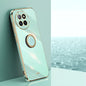 For Xiaomi Civi 4 Pro XINLI Straight Edge 6D Electroplate TPU Phone Case with Ring Holder(Mint Green)