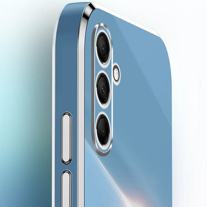 For Samsung Galaxy F15 5G XINLI Straight Edge 6D Electroplate TPU Phone Case with Ring Holder(Hawthorn Red)