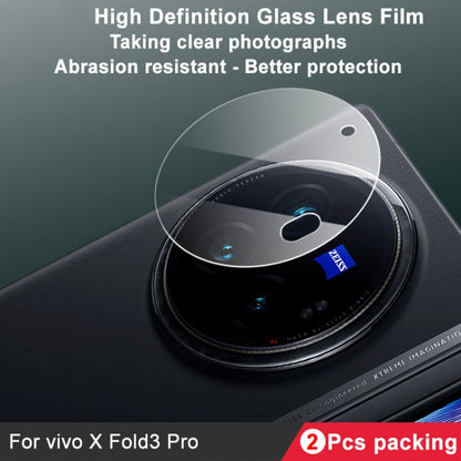 For vivo X Fold3 Pro 2pcs/Set imak HD Glass Rear Camera Lens Film