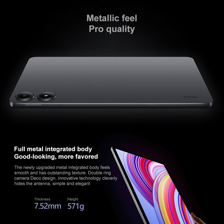 Tablette Xiaomi Redmi Pad Pro 12,1 pouces, 8 Go+256 Go, HyperOS Qualcomm Snapdragon 7s Gen2 Octa Core, batterie 10000 mAh (Cyan)