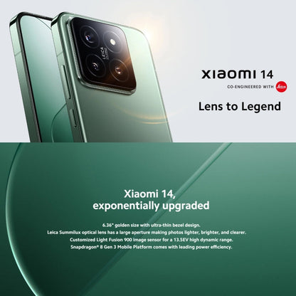 [HK Warehouse] Xiaomi 14 5G Global, 12GB+512GB, 6.36 inch Xiaomi HyperOS Snapdragon 8 Gen 3 Octa Core 3.3GHz, Network: 5G(Black)