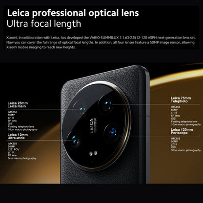 [HK Warehouse] Xiaomi 14 Ultra 5G Global, 16GB+512GB, 6.67 inch MIUI 14 Snapdragon 8 Gen3  Octa Core 3.3GHz, Network: 5G(Black)