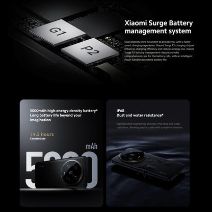 [HK Warehouse] Xiaomi 14 Ultra 5G Global, 16GB+512GB, 6.67 inch MIUI 14 Snapdragon 8 Gen3  Octa Core 3.3GHz, Network: 5G(Black)
