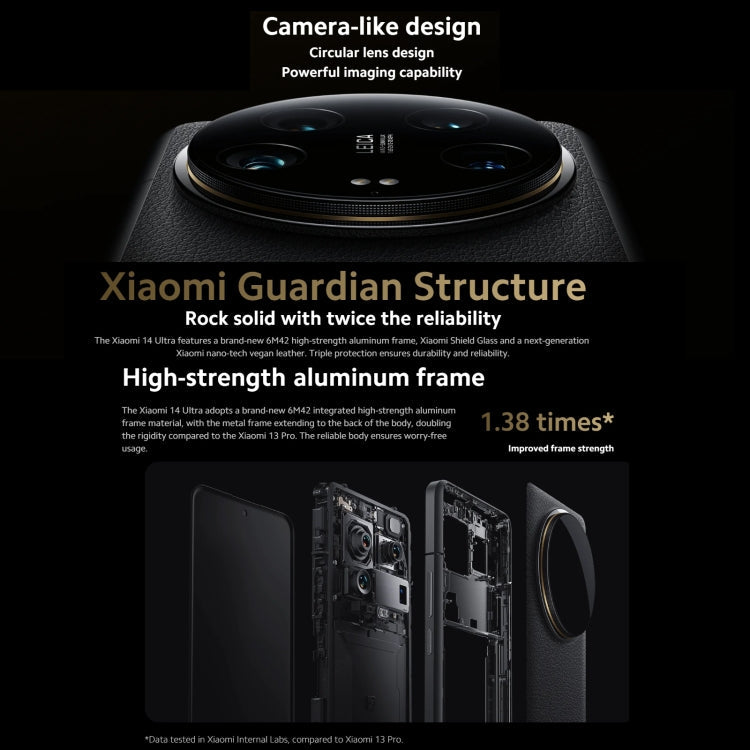 [HK Warehouse] Xiaomi 14 Ultra 5G Global, 16GB+512GB, 6.67 inch MIUI 14 Snapdragon 8 Gen3  Octa Core 3.3GHz, Network: 5G(Black)