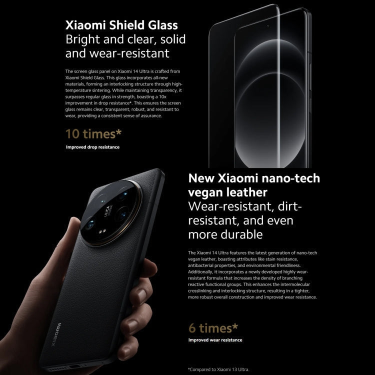 [HK Warehouse] Xiaomi 14 Ultra 5G Global, 16GB+512GB, 6.67 inch MIUI 14 Snapdragon 8 Gen3  Octa Core 3.3GHz, Network: 5G(Black)