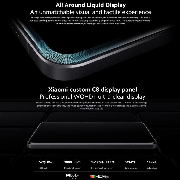 [HK Warehouse] Xiaomi 14 Ultra 5G Global, 16GB+512GB, 6.67 inch MIUI 14 Snapdragon 8 Gen3  Octa Core 3.3GHz, Network: 5G(Black)