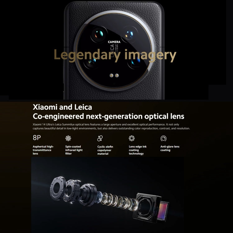 [HK Warehouse] Xiaomi 14 Ultra 5G Global, 16GB+512GB, 6.67 inch MIUI 14 Snapdragon 8 Gen3  Octa Core 3.3GHz, Network: 5G(Black)
