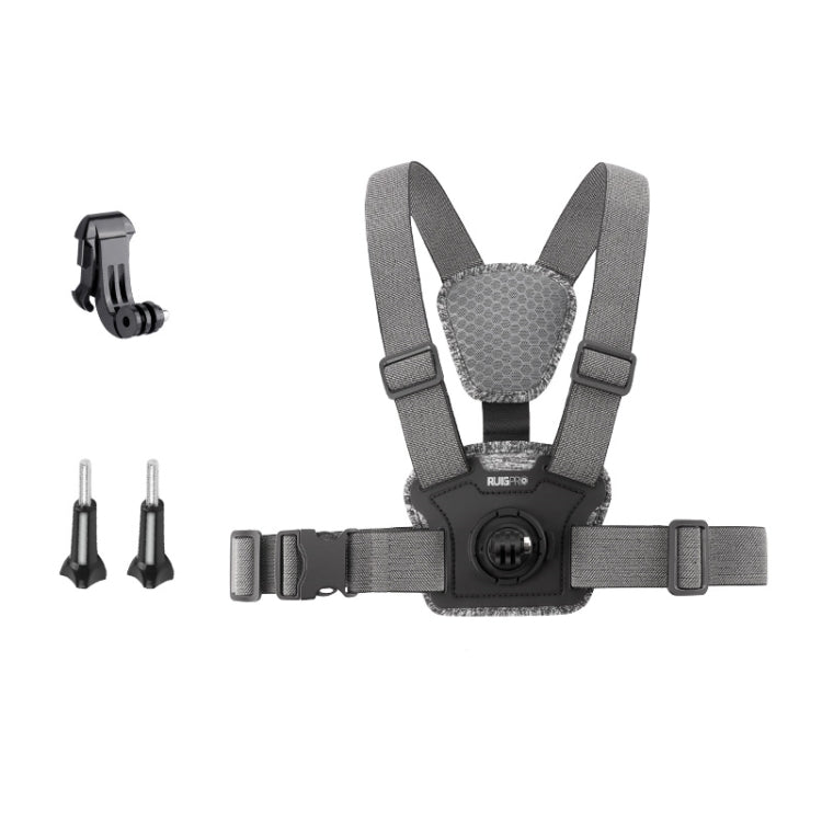 Sangle de poitrine 3 en 1 réglable avec support et vis (gris)