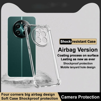 Pour Realme 12+ 5G/Narzo 70 Pro 5G Coque de téléphone imak antichoc avec airbag en TPU (transparent)