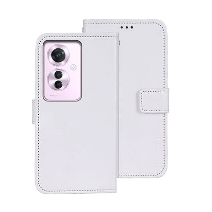 For OPPO Reno11 F 5G idewei Crazy Horse Texture Leather Phone Case(White)
