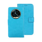 Pour la coque de téléphone en cuir texturé idewei Crazy Horse pour Realme 13 Pro+ 5G (Bleu Ciel)